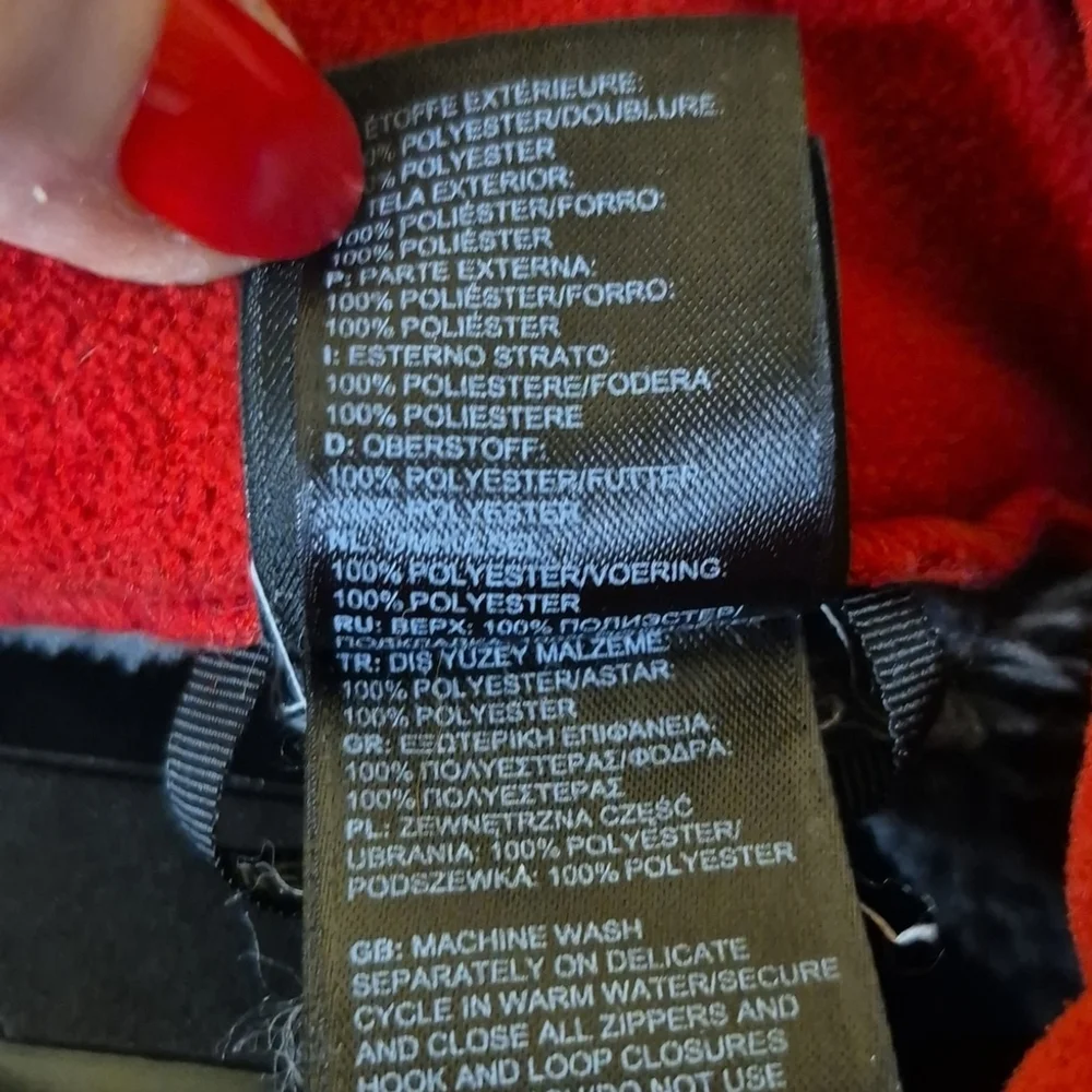 The North Face Men's Red &Gray Full ZipJacketUpper Zip Pckt& 2sidePckt Zip(1997)